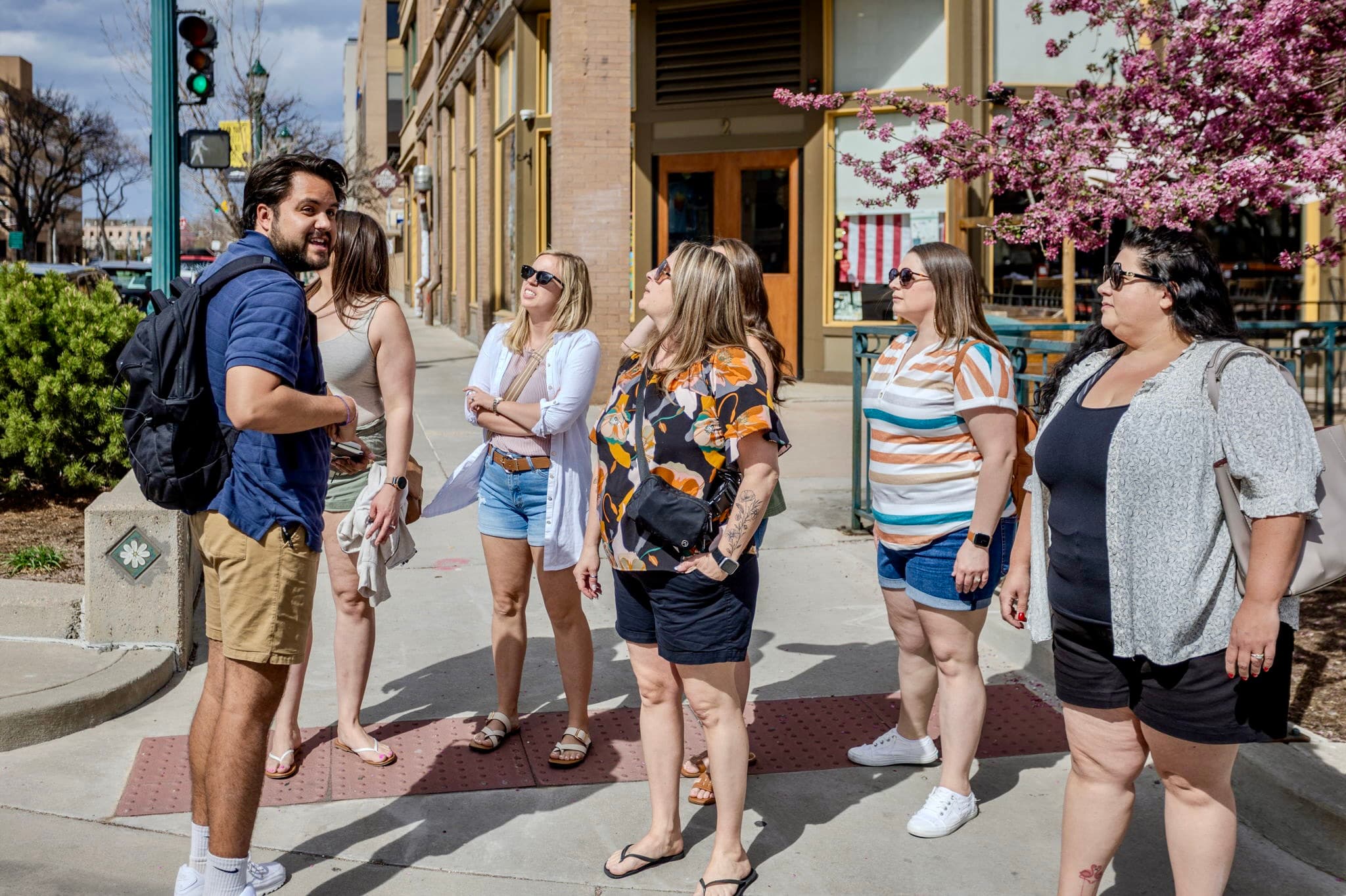 Bachelorette group celebrating on a Colorado Springs weekend