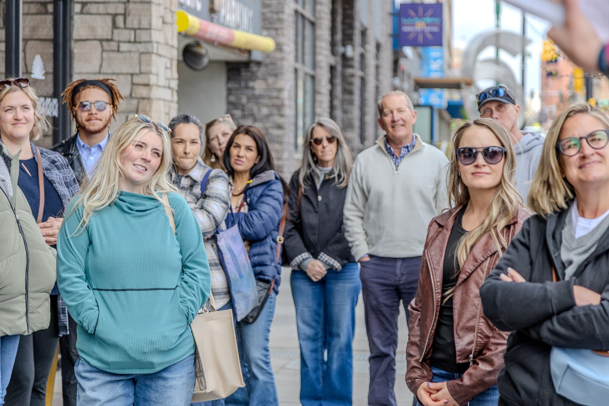 Corporate team enjoying a private Rocky Mountain Food Tour in downtown Colorado Springs