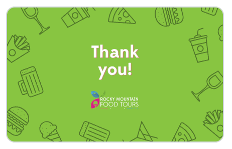 Thank You gift card design