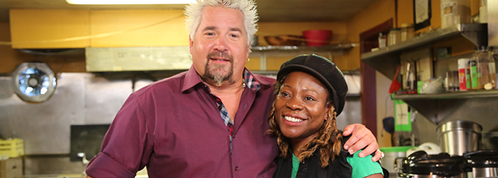 Spice Island Grill | Food Network Diners Drive-Ins and Dives | Guy Fieri and Claudette Hutchinson