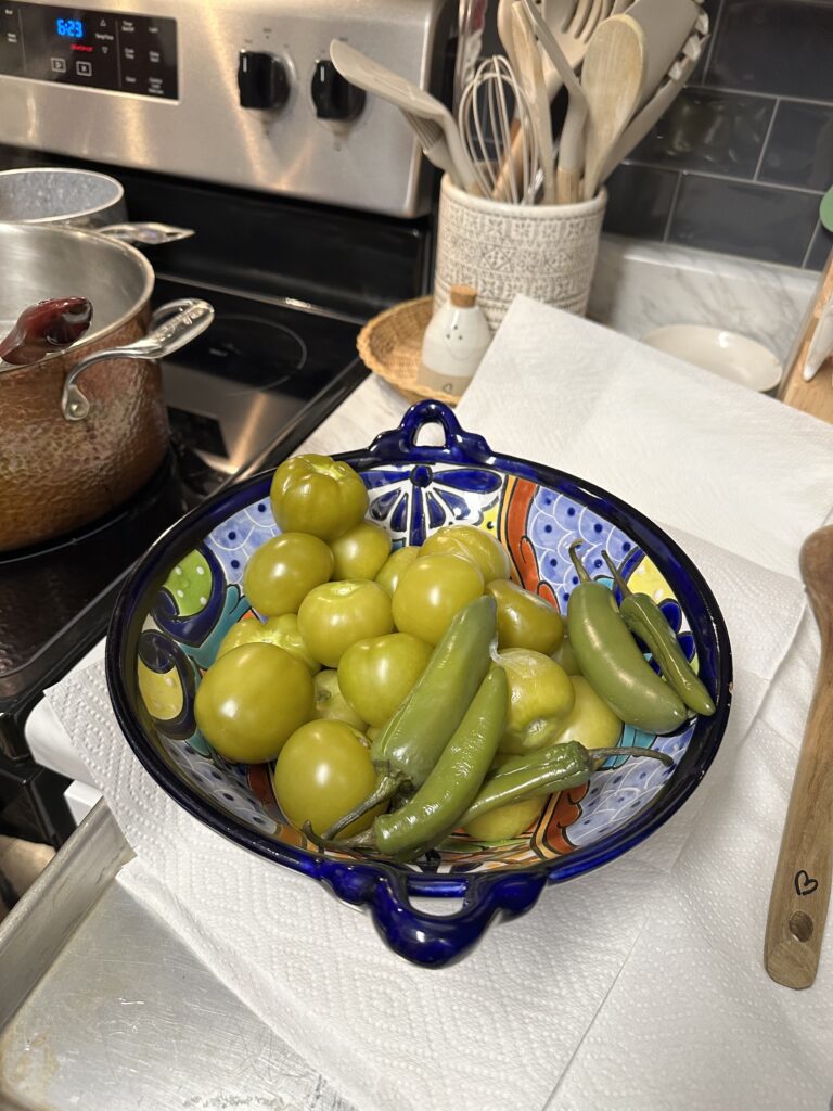 Peppers in bowl from cooking class in Colorado Springs