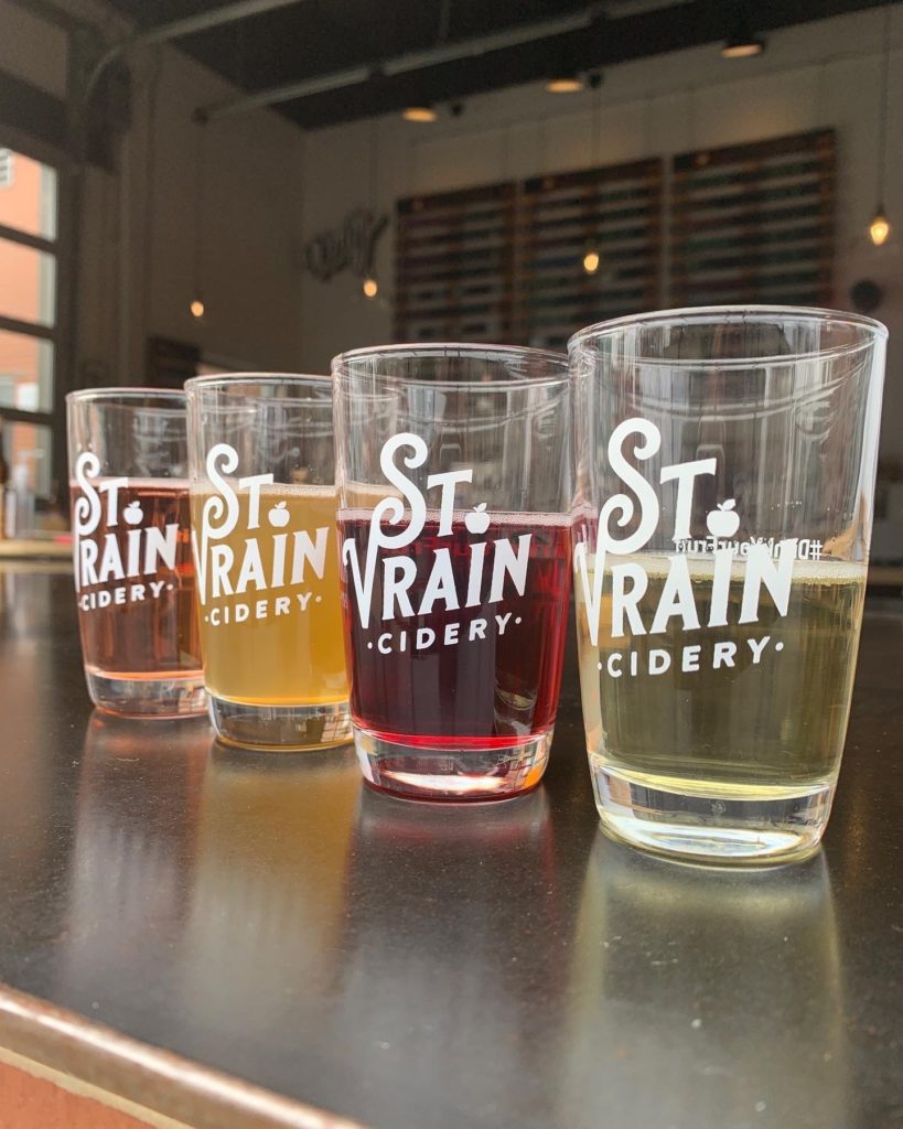 St. Vrain Cider Flight | Longmont, CO | Photo Courtesy of St. Vrain Cidery