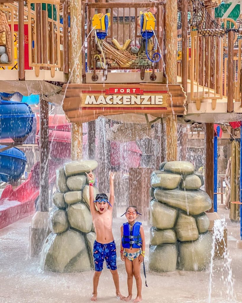 Kids Having Fun at Great Wolf Lodge Indoor Water Park