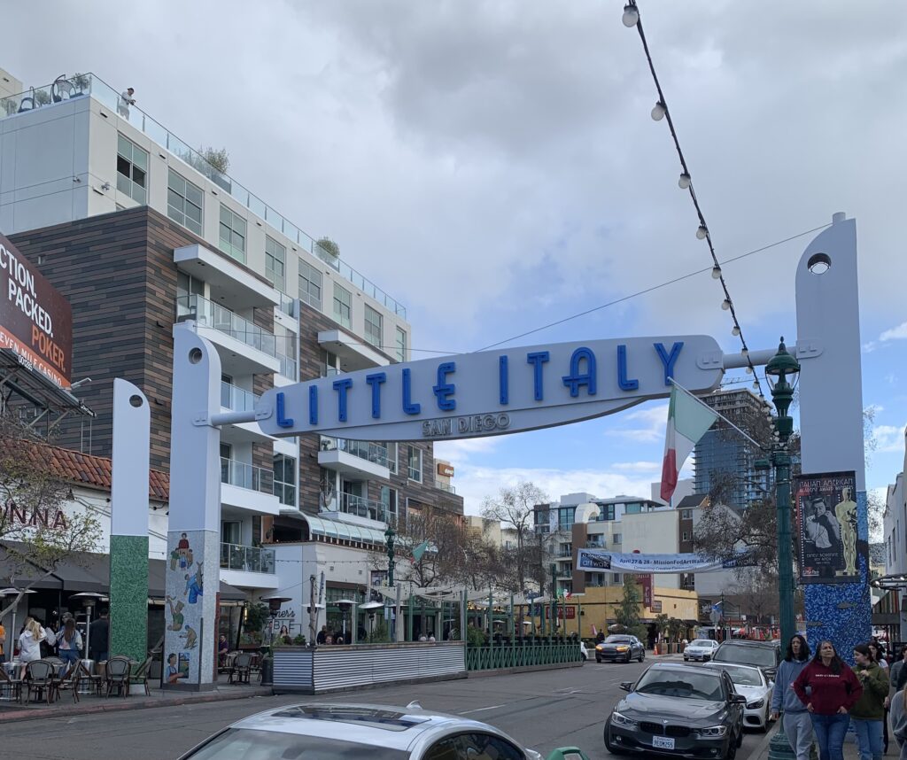 Little Italy Sign | San Diego, California | Photo by Adam of Rocky Mountain Food Tours