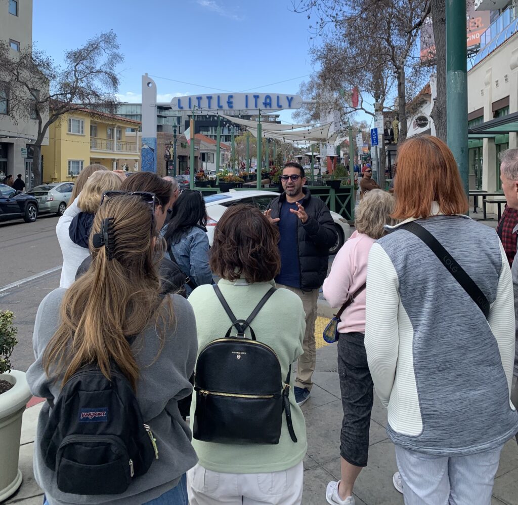 Tour Guide, Raul, and Tour Group 