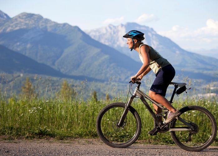 Person on E-Bike Mountain Trail Manitou Springs