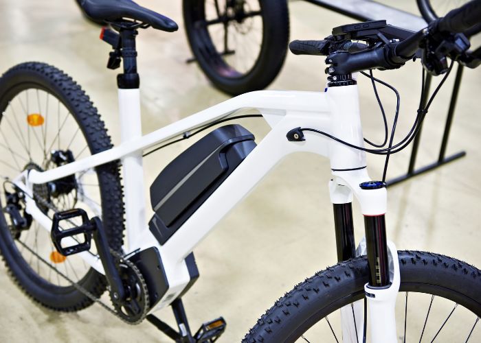 Close up Shot of E-Bike Manitou Springs